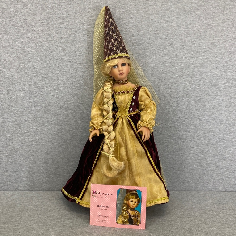 Paradise Galleries Rapunzel Doll Gold Burgundy Velvet Princess Parade No Box